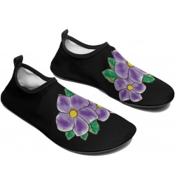 African Violet Flower Water Shoes Quick-Dry Sports Barefoot Shoes Swim Shoes Slip-on for Beach Pool Yoga $20.11 Athletic Shoes