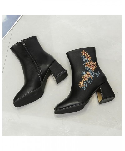 Thigh High Boots, Chunky Boots for Women, Rubber Boots for Women Combat Boots Boots for Women Pull On Boots Black-2 $31.92 Boots