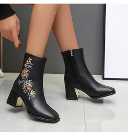 Thigh High Boots, Chunky Boots for Women, Rubber Boots for Women Combat Boots Boots for Women Pull On Boots Black-2 $31.92 Boots