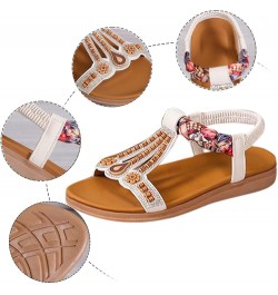 Womens Ankle Strap Gladiator Low Wedge Sandal Casual Beach Lightweight Flats Heel Flip Flop Shoes 176-zoxro-yellow3 $13.69 Pumps