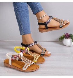 Womens Ankle Strap Gladiator Low Wedge Sandal Casual Beach Lightweight Flats Heel Flip Flop Shoes 176-zoxro-yellow3 $13.69 Pumps