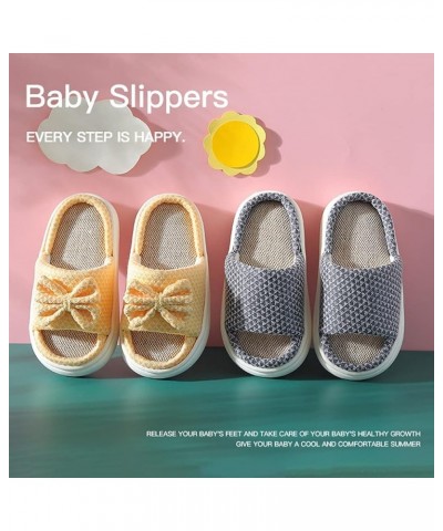 Girls Boys Slides Sandals House Slippers, Thick Bottom Non-Slip Slippers Indoor Outdoor Use, Cute Bow Slippers Light Breathab...