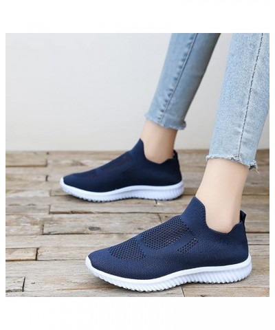 Summer Leisure Walking Shoes Women's Fashion Hollow Slip-on Sneaker Breathable Knit Mesh Fitness Shoes Lightweight Soft Sole ...