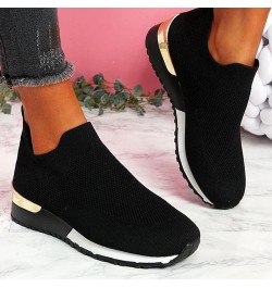 Work Women Sneakers Mesh Runing Outdoor Women Breathable Solid Shoes Sports Color Shoes Women's Black $18.90 Athletic Shoes