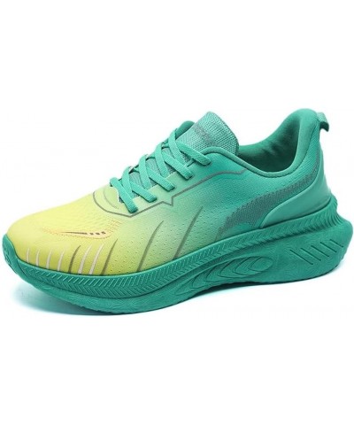 Women's Mesh Patchwork Fashion Sneakers Non-Slip Lace Up Casual Athletic Walking Shoes for Ladies Girls Green $21.15 Fashion ...