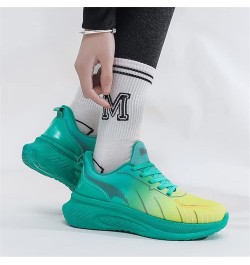 Women's Mesh Patchwork Fashion Sneakers Non-Slip Lace Up Casual Athletic Walking Shoes for Ladies Girls Green $21.15 Fashion ...