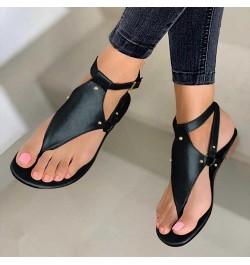 Sandals for Women Casual Summer Open Toe Ankle Strap Sandals Shoes Bohemian Outdoor Slippers Flat Beach Sandals 02black $25.0...