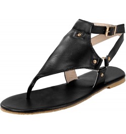 Sandals for Women Casual Summer Open Toe Ankle Strap Sandals Shoes Bohemian Outdoor Slippers Flat Beach Sandals 02black $25.0...