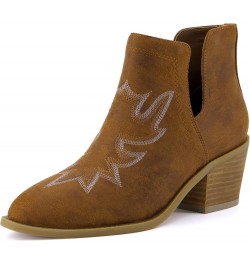 Women's Rustler Western bootie +Memory Foam, Wide Widths Available Brown $23.65 Boots