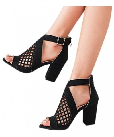 High Heeled sandals For Women Dressy Womens Beach sandals Womens Chunky Heels Women sandals Heels Black Heeled sandals Black ...