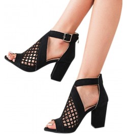 High Heeled sandals For Women Dressy Womens Beach sandals Womens Chunky Heels Women sandals Heels Black Heeled sandals Black ...