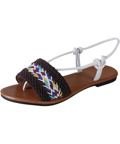 Buckle Slip on Slide Sandals Women Sandals Strap Flat Bottom Casual Fashion Women's Sandals Leather Sandals Women 8 Blue $13....