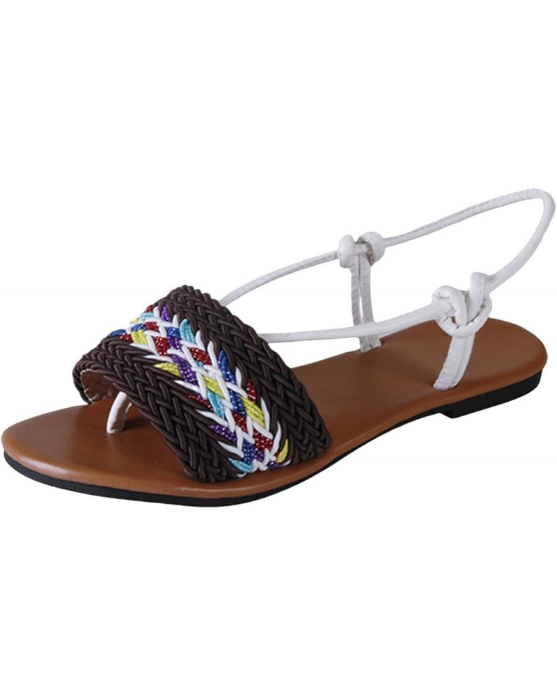 Buckle Slip on Slide Sandals Women Sandals Strap Flat Bottom Casual Fashion Women's Sandals Leather Sandals Women 8 Blue $13....