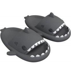 Womens Mens Shark Slippers, Cartoon Shark Bathroom Slippers Super Soft Cloud Sliders Non-Slip Quick Dry Shower Slippers-Orang...