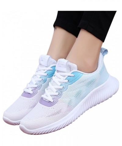 Women's Orthopedic Slip-On Walking Shoes Lightweight Soft Casual Sneakers, Ladies Sneakers Sky Blue $18.43 Loafers & Slip-Ons