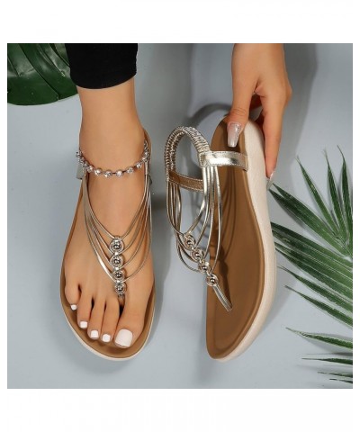 Cute Sandals For Women Shoes For Women Ballet Flats Sandals Women Heels Platform Womens Dress Flats With Rose Gold-j $10.85 A...