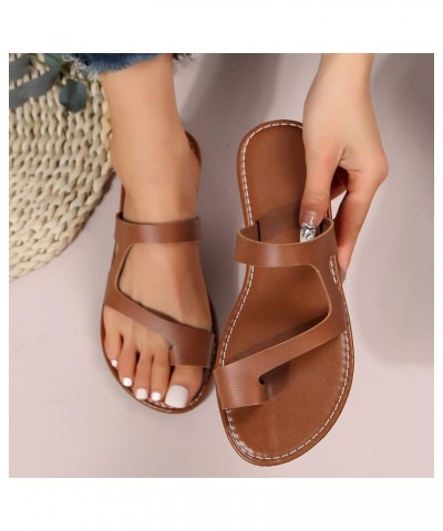 Summer Women Casual Flat Retro Slippers Crystal Slippers Strap Sandals Z 15-brown $13.76 Fashion Sneakers