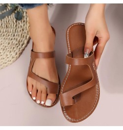 Summer Women Casual Flat Retro Slippers Crystal Slippers Strap Sandals Z 15-brown $13.76 Fashion Sneakers