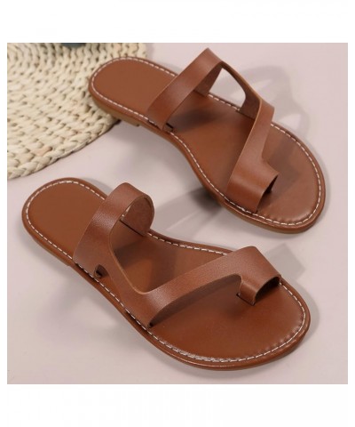 Summer Women Casual Flat Retro Slippers Crystal Slippers Strap Sandals Z 15-brown $13.76 Fashion Sneakers