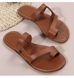 Summer Women Casual Flat Retro Slippers Crystal Slippers Strap Sandals Z 15-brown $13.76 Fashion Sneakers