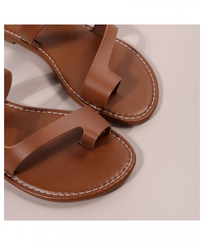 Summer Women Casual Flat Retro Slippers Crystal Slippers Strap Sandals Z 15-brown $13.76 Fashion Sneakers