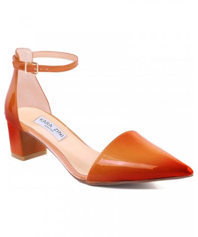 Handmade Slip-On Women's Orange Patina Pumps (Numeric_7) $52.63 Pumps