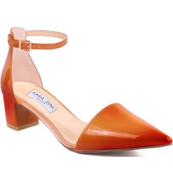 Handmade Slip-On Women's Orange Patina Pumps (Numeric_7) $52.63 Pumps