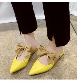 Women's Mule Shoes with Bow, Low Heel, Lightweight Pointed Toe, Comfortable Walking, Backless Mule Sandals Yellow $24.83 Mule...