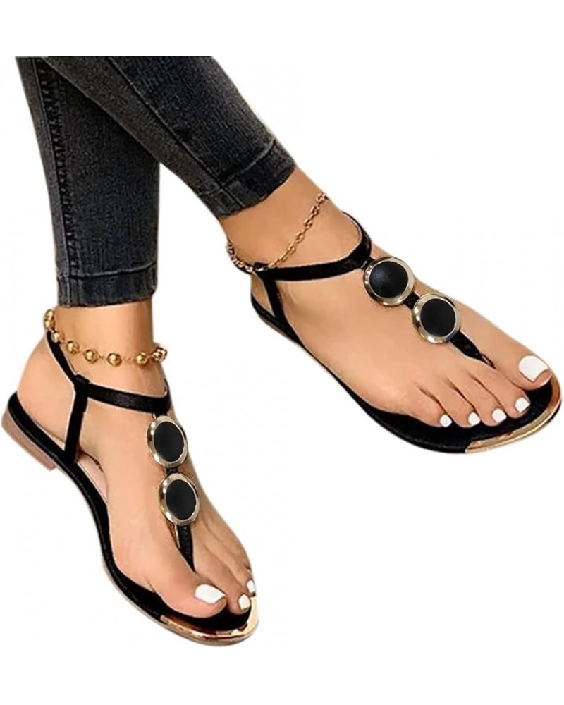 2021 Comfy Platform Open Toe Strapy Sandal Shoes Casual Summer Beach Travel Sandals for Women Z01-black $11.87 Sandals