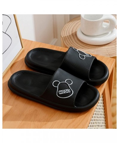 Bury Tony Unisex Cartoon Solid Color Slippers Indoor Outdoor Slippers Open Toe Non-Slip Quick Drying House Slippers fit US 5....