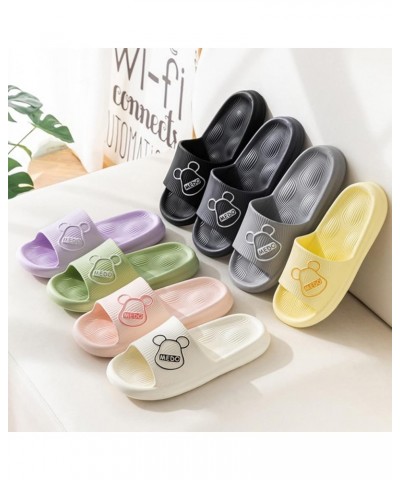 Bury Tony Unisex Cartoon Solid Color Slippers Indoor Outdoor Slippers Open Toe Non-Slip Quick Drying House Slippers fit US 5....