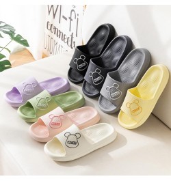 Bury Tony Unisex Cartoon Solid Color Slippers Indoor Outdoor Slippers Open Toe Non-Slip Quick Drying House Slippers fit US 5....