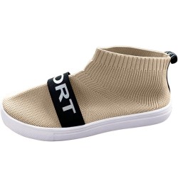 Ladies Casual Mesh Hollow Breathable Fly Weave High Top Flat Bottom Large Size Casual Shoes Cute Flat Pool Sandals Khaki $10....