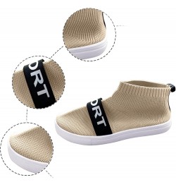 Ladies Casual Mesh Hollow Breathable Fly Weave High Top Flat Bottom Large Size Casual Shoes Cute Flat Pool Sandals Khaki $10....