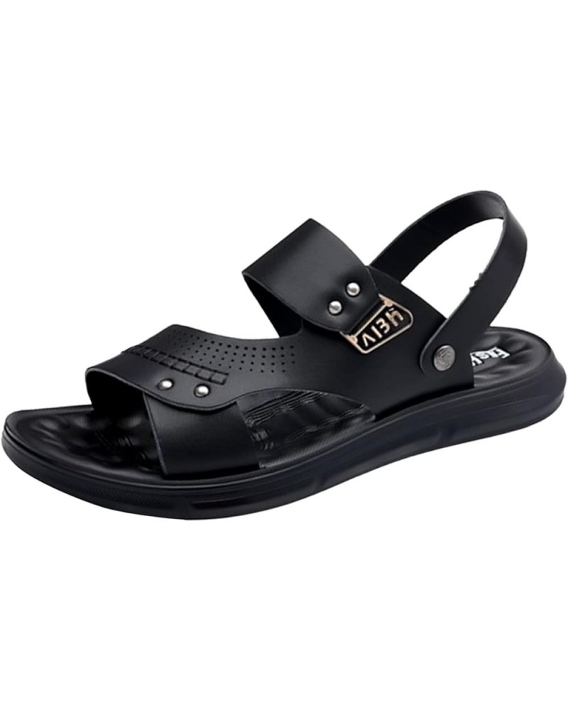 sandals Men Foldable Flats Black Flip Flops For Men Recovery Slides Men Deadlift Platform Wedge Heels For Men Heeled S C-blac...