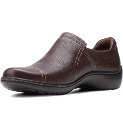 Womens Cora Poppy Dark Brown Tumbled $23.60 Loafers & Slip-Ons