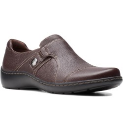 Womens Cora Poppy Dark Brown Tumbled $23.60 Loafers & Slip-Ons