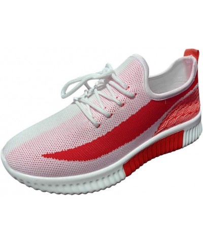 Womens Slip On Running Shoes Non Slip Walking Shoes Lightweight Gym Sneakers Christmas Sports Shoes Red $16.45 Athletic Shoes