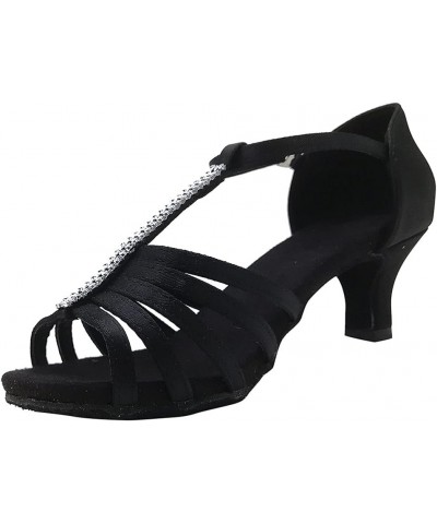 Fashion Ballroom Latin Shoes Sandals Prom Dancing Dance Women Women's Sandals Women Sandals Size 12 (Black, 9.5-10) 6 Black $...