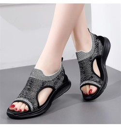 Quick Drying Sandals for Women Women Shoes Sports Sandals Soft Outerwear Shoes Teen Girls Breathable Mesh Black $17.28 Outdoo...