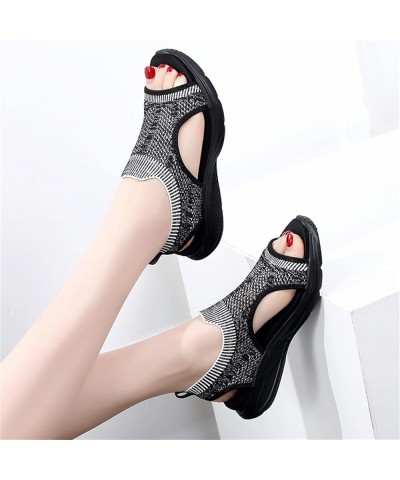 Quick Drying Sandals for Women Women Shoes Sports Sandals Soft Outerwear Shoes Teen Girls Breathable Mesh Black $17.28 Outdoo...