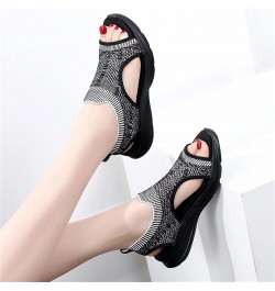 Quick Drying Sandals for Women Women Shoes Sports Sandals Soft Outerwear Shoes Teen Girls Breathable Mesh Black $17.28 Outdoo...