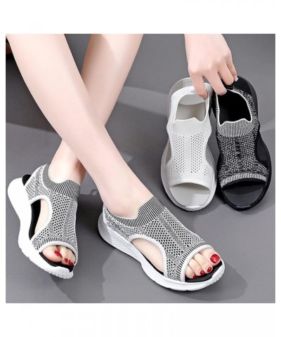 Quick Drying Sandals for Women Women Shoes Sports Sandals Soft Outerwear Shoes Teen Girls Breathable Mesh Black $17.28 Outdoo...