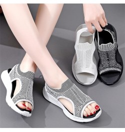 Quick Drying Sandals for Women Women Shoes Sports Sandals Soft Outerwear Shoes Teen Girls Breathable Mesh Black $17.28 Outdoo...