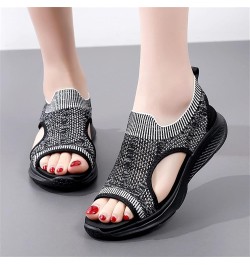 Quick Drying Sandals for Women Women Shoes Sports Sandals Soft Outerwear Shoes Teen Girls Breathable Mesh Black $17.28 Outdoo...