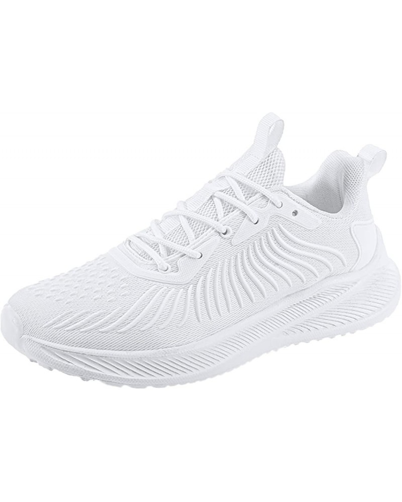 Womens Running Sneakers, Women's Sneakers Slip On Walking Shoes Round Toe Comfort Athletic Running Shoes Gift Z 11-white $18....