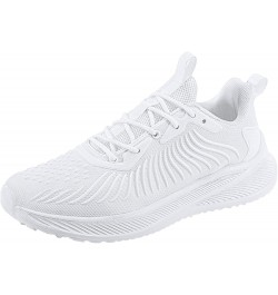 Womens Running Sneakers, Women's Sneakers Slip On Walking Shoes Round Toe Comfort Athletic Running Shoes Gift Z 11-white $18....