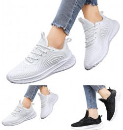 Womens Running Sneakers, Women's Sneakers Slip On Walking Shoes Round Toe Comfort Athletic Running Shoes Gift Z 11-white $18....