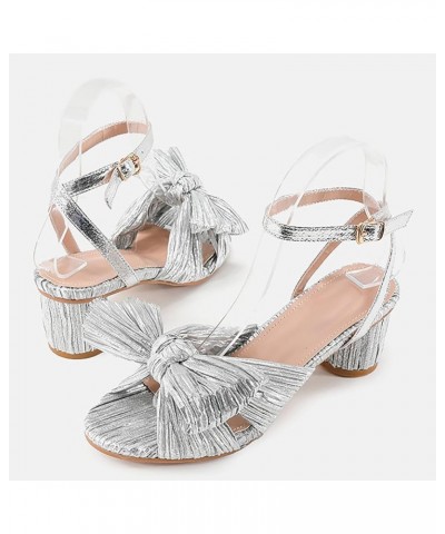 Heeled Sandal Cute Sandals For Women Black Dance Shoes Sandals Women Heels Comfortable High Heeled Sandals Fo I-silver $13.45...