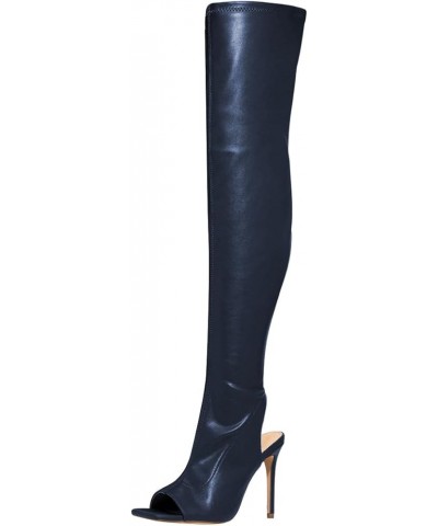 Women Square Open Toe Over The Knee High Boots Stiletto High Heel Long Boots Sexy Backless Party Fashion Shoes Size 4-16 US D...